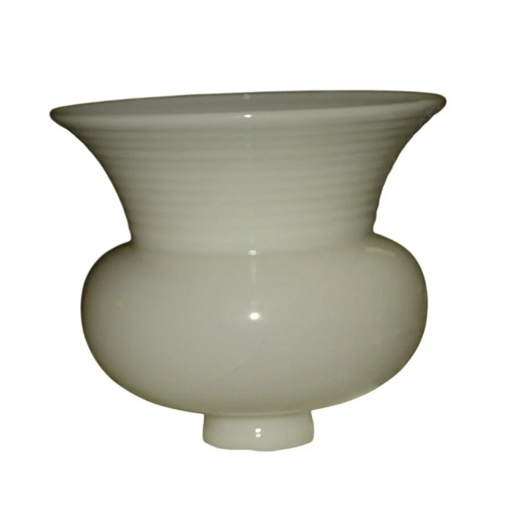 Vintage Brass Table Lamp with White Milk Shade Globe